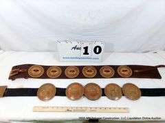 2 LEATHER CONCHOS BELT