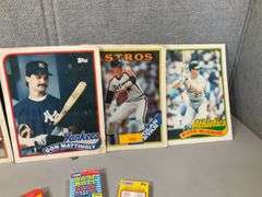 BASEBALL FOLDER NOLAN, (4) CARD SETS, CHECKLISTS FROM 1980'S
