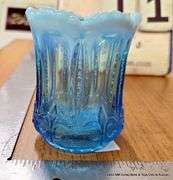 BLUE GLASS VASE