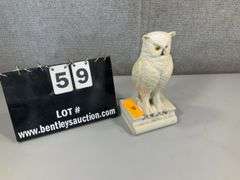 WHITE SNOW OWL CERAMIC STATUE (HP?)