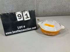 PYREX CASSEROLE DISH - BUTTERFLY GOLD