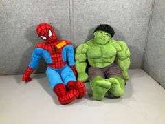 (2): PLUSH MARVEL - SPIDERMAN & HULK