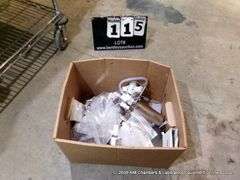 BOX: CYBOR ASSORTED FLOW VALVES, ACCESSORIES