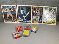 BASEBALL FOLDER NOLAN, (4) CARD SETS, CHECKLISTS FROM 1980'S