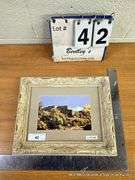 FRAMED PICTURE OF HOUSE