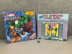 (2): HB SIMPSONS X-MAS BOOK - 2014 MARVEL HEROS CALENDAR