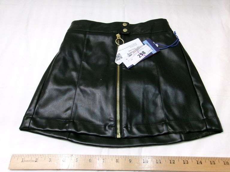 LIMITED BLACK LEATHER SKIRT, SIZE SMALL
