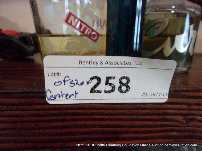 CONTENTS OF SHELF: HATS, COLOGNE, BOOKS, HORN, DOG HARNESS, I-ZOOM