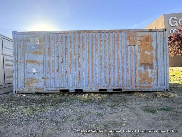 SHIPPING CONTAINER, SINGLE DOOR, BLUE, 7.8 W X 7.5 H X 18.11 L