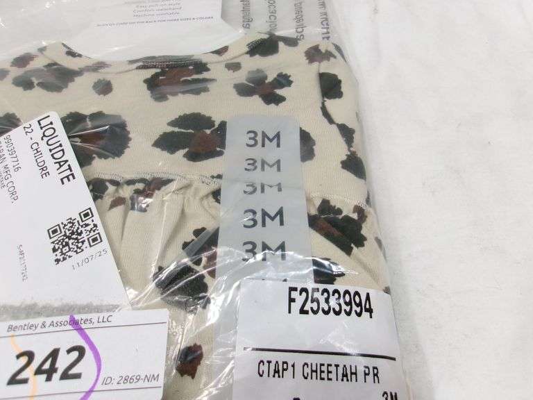 BABY GIRL PLAYWEAR SET, CHEETAH - SIZE 3M