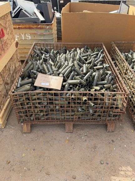 WIRE BASKET: SHELL CASINGS, NET: 780 LBS - CONTENTS ONLY