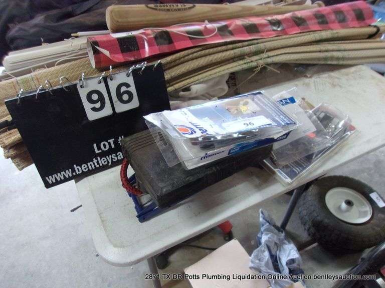 LOT: PERMATEX, RATCHET, BIKE PUMP, ELECTRIC HEATER PARTS