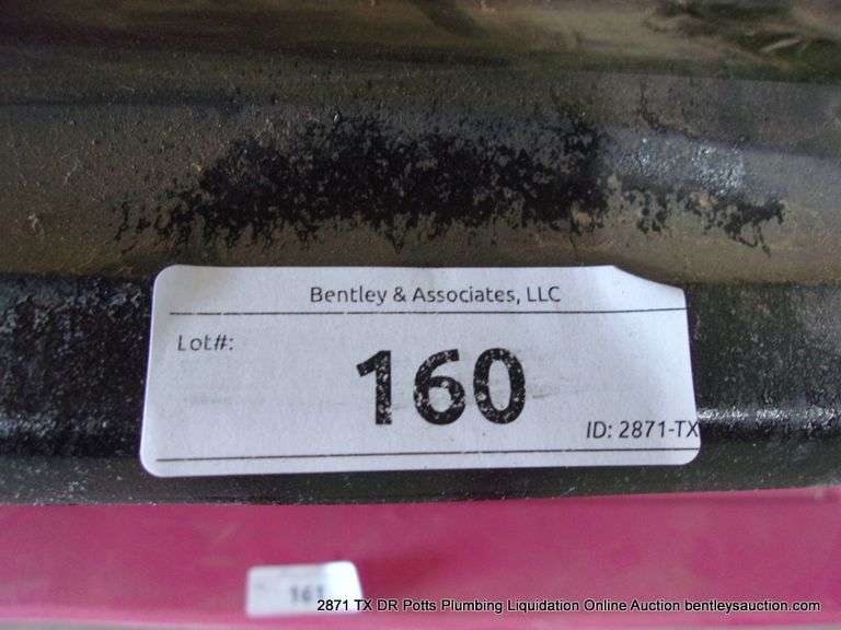 EMPTY BLACK TUB, (2) PLASTIC CONTAINERS: MISC, SEWER MACHINE, WATER KEYS