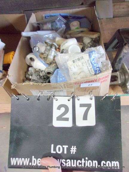 BOX: MISC SCRAP & SOME NEW FITTINGS, ETC