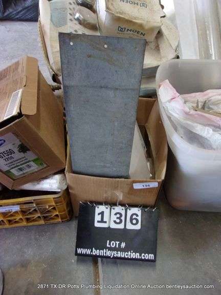 BOX: SLOAN KITS, BOWL WAX, T&S BRASS DRAIN