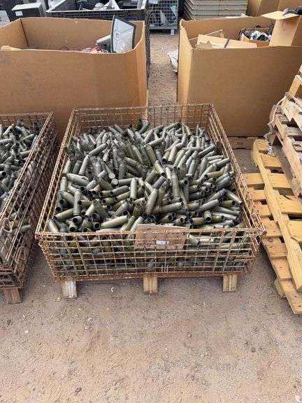 WIRE BASKET: SHELL CASINGS, NET: 780 LBS - CONTENTS ONLY