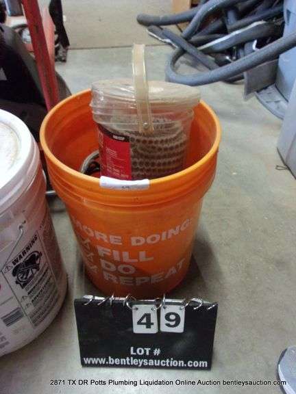 BUCKET: DRYWALL SCREWS AND SUMP PUMP