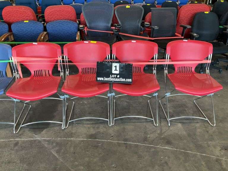HON MODEL: FLE01 40 OLSON STACKER CHAIR - RED POLYMER SEAT (4X MONEY)