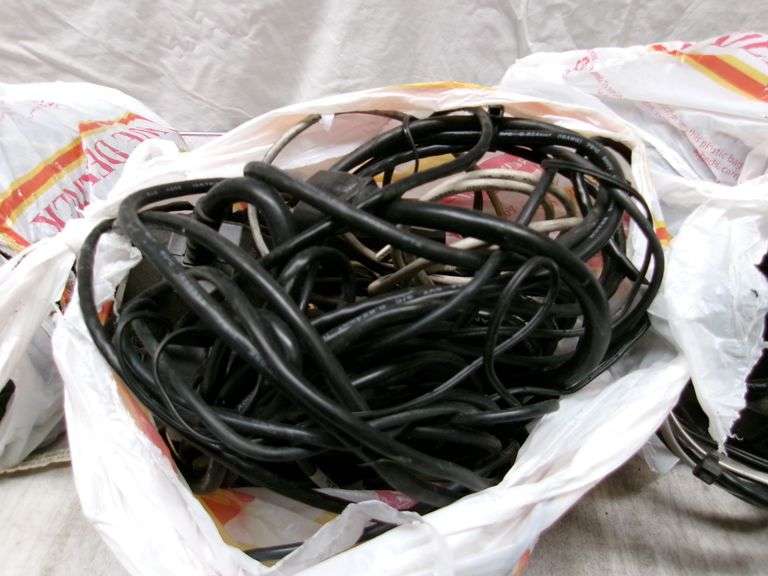BAGS WITH ASSORTED POWER CORDS