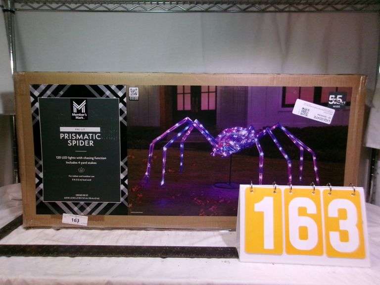 PRE-LIT PRISMATIC SPIDER - 120 LIGHTS