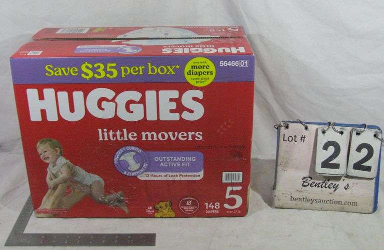 HUGGIES LITTLE MOVERS DIAPERS SIZE 5 - OVER 27 LBS (148 COUNT)