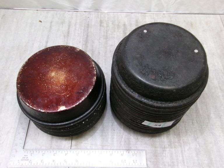 STACK OF SMALL STOVE DRUM COVERS, 27 QTY