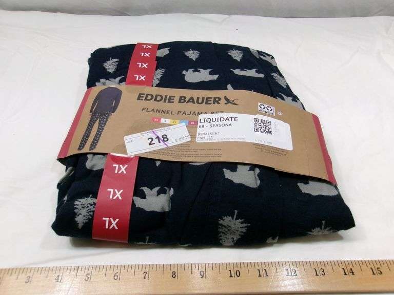 EDDIE BAUER FLANNEL PAJAMA SET, SIZE XL