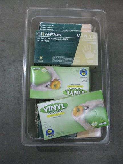 PLASTIC TOTE: BOXES OF GLOVES