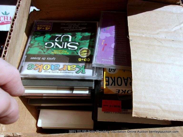 LOT: (2) BOXES OF CD'S AND DVD'S