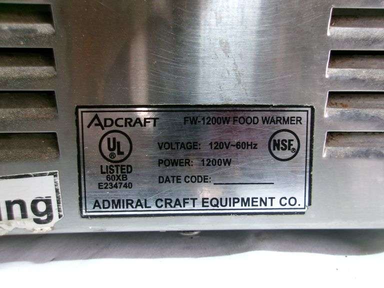 ADCRAFT FW-1200W ELECTRIC COUNTERTOP FOOD WARMER