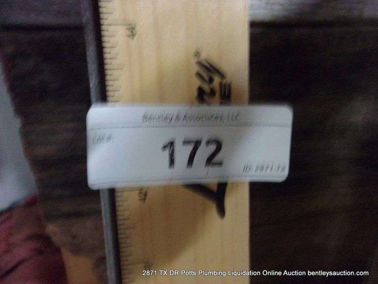 LOT: HARD HAT, YARD STICK, LEVEL, CLOSET AUGERS, KNIFE, TIRE PRESSURE GAUGE