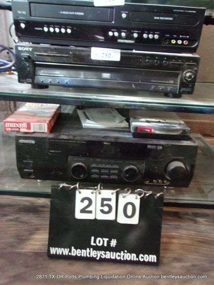 LOT: (2) SONY CD/DVD DVP-NC600 PLAYER, (1) KENWOOD AUDIO-VIDEO SURROUND RECEIVER KRF-V7030D