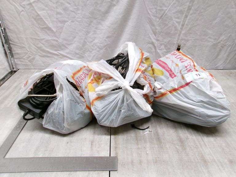 BAGS WITH ASSORTED POWER CORDS
