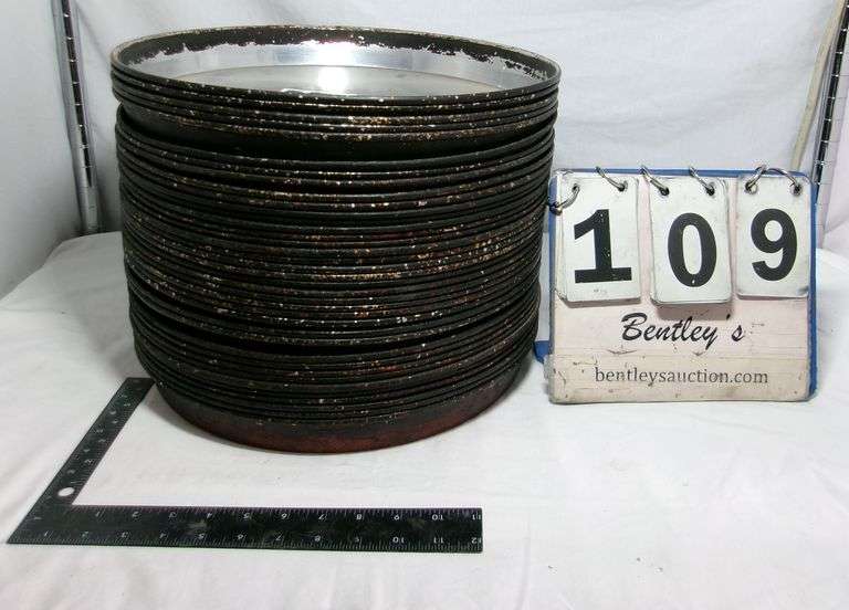 STACK OF LARGE STOVE DRUM COVERS, 36QTY