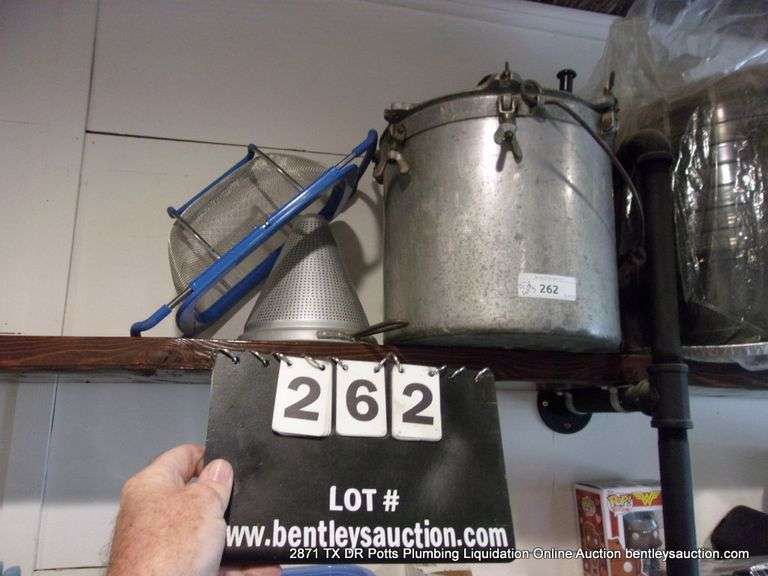 LOT: (3) PRESSURE COOKER AND TWO STRAINERS