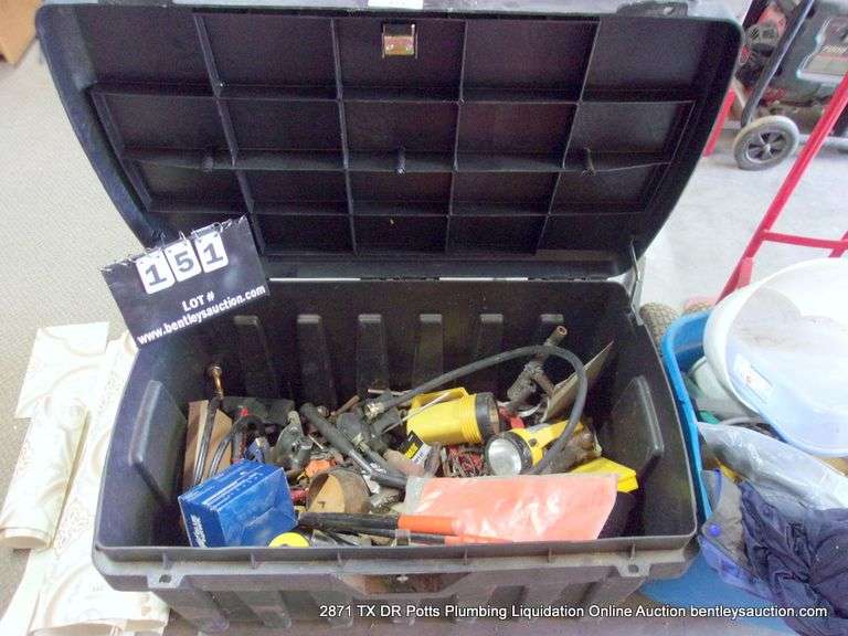 CONTICO TOOLBOX: ASSORTED ITEMS, TOOLS, ETC