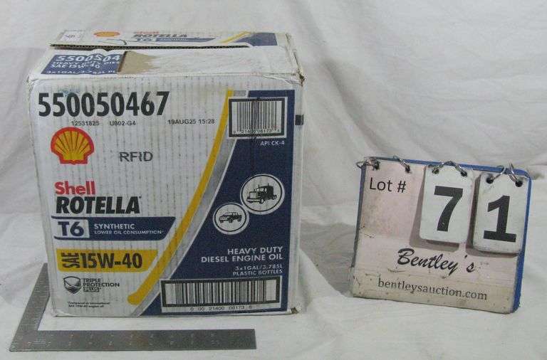 BOX: ROTELLA T6 SAE 15W-40 HEAVY DUTY DIESEL ENGINE OIL