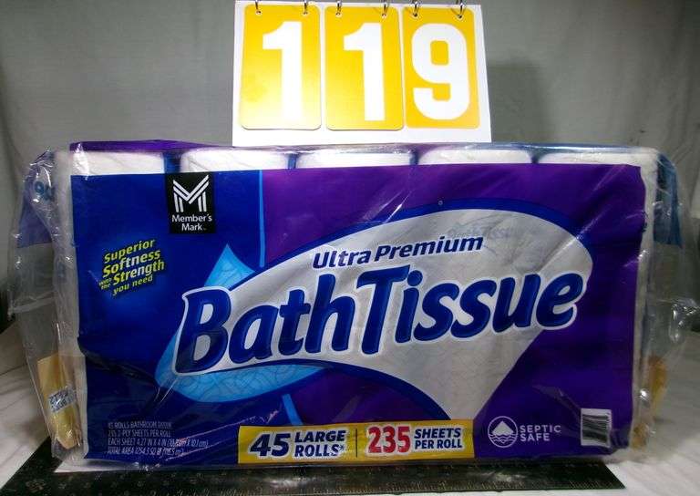 45 LARGE ROLLS: ULTRA PREMIUM BATH TISSUE