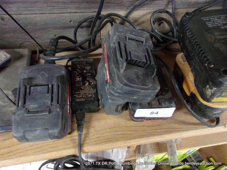 LOT: RIDGID BATTERIES & CHARGER