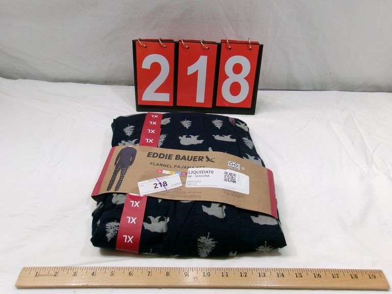 EDDIE BAUER FLANNEL PAJAMA SET, SIZE XL