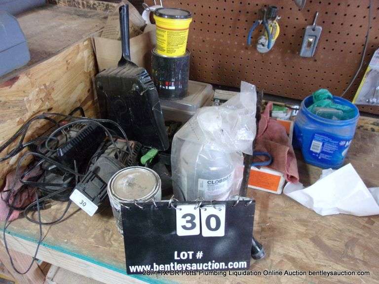 LOT: BATTERIES, NAILS, CLOBBER, ETC