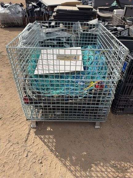 METAL WIRE BASKET: MISC WIRE FIBER OPTIC, CABLE, NET: 590 LBS