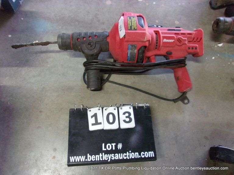 BAUER SELF FEEDING HANDHELD DRAIN CLEANER