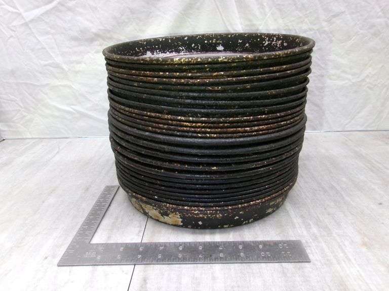 STACK OF LARGE STOVE DRUM COVERS, 24 QTY