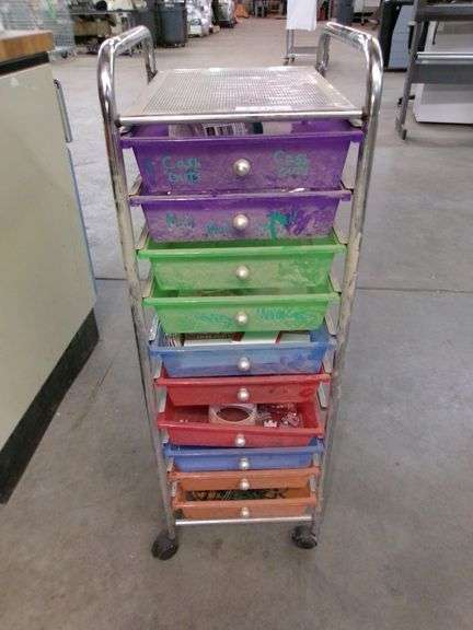 9 DRAWER SHELF ON WHEELS