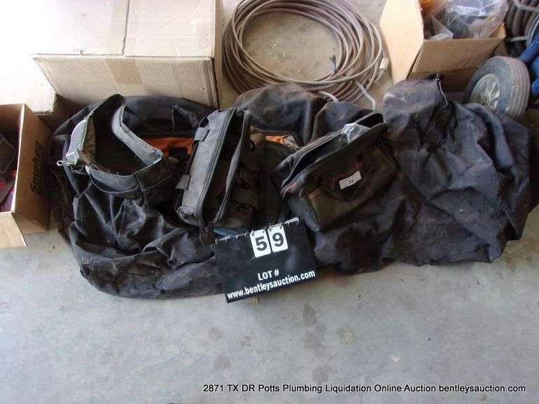 LOT: TOOLBAGS, C-CLAMPS