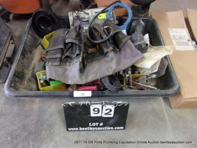 PLASTIC BIN: ASSORTED TOOLS