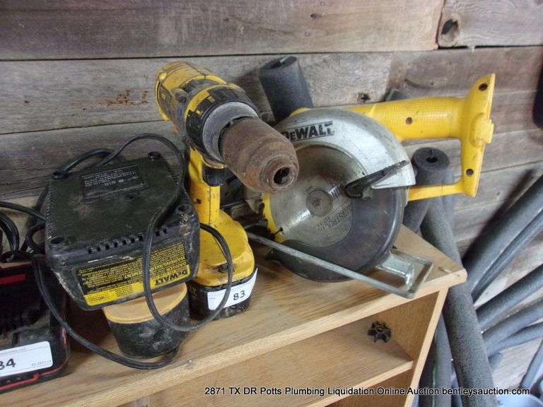 LOT: DEWALT TOOLS - SAW, DRILL, BATTERY & CHARGER