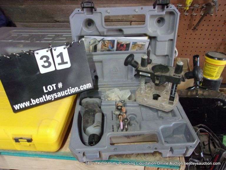LOT: DREMEL - MISSING PIECES, DREMEL PLUNGER ROUTER ROTARY TOOL - MISSING PIECES