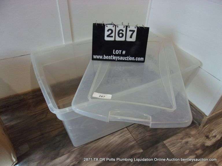CLEAR POLY TOTE & SMALLER LID